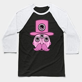 Tophat Moustache Weirdo Baseball T-Shirt